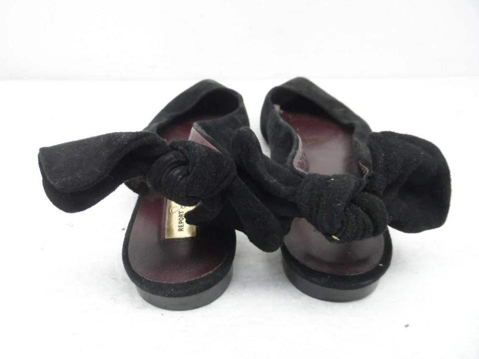 Report Signature Para Mujer Sin Cordones Shani Tacón Abierto Cinta Plana Negra Talla 7.5M Foto 3 de 4