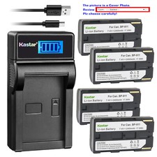 Kastar Battery LCD USB Charger for BP-911 BP-915  Canon V75Hi V400 V420 V500