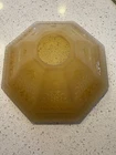 Steuben Style Yellow Acid Etched Glass Lamp Shade 8.25 x 3.5, 1.75 Fitter