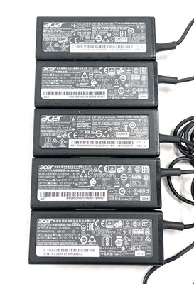 Lot of 5 OEM Acer ADP-45HE Power Adapter Laptop Charger 45W 19V 2.37A 3.0mm