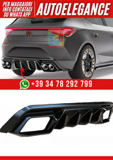 💕Diffusor Seat Cupra Leon Mk1 2020 Diffuser Rear, Acupra V1 Schwarz Glänzend 💕