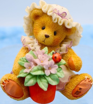Cherished Teddies Violet 1995  Blessings Bloom When You Are Near  156280 No Box