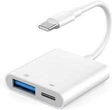 USB C to USB Camera Adapter for iPhone 17,Portable USB C Male to Female US-B OTG