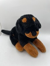 Commonwealth 2001 Rottweiler Plush Puppy Brown Black Puppy Dog 17" Realistic