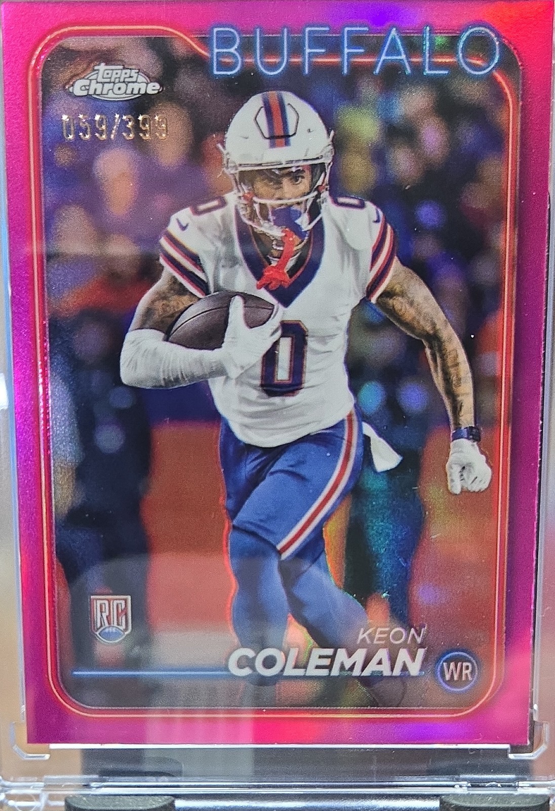 2024 Topps Chrome - Rookies Keon Coleman #209 Magenta Refractor /399 (RC)