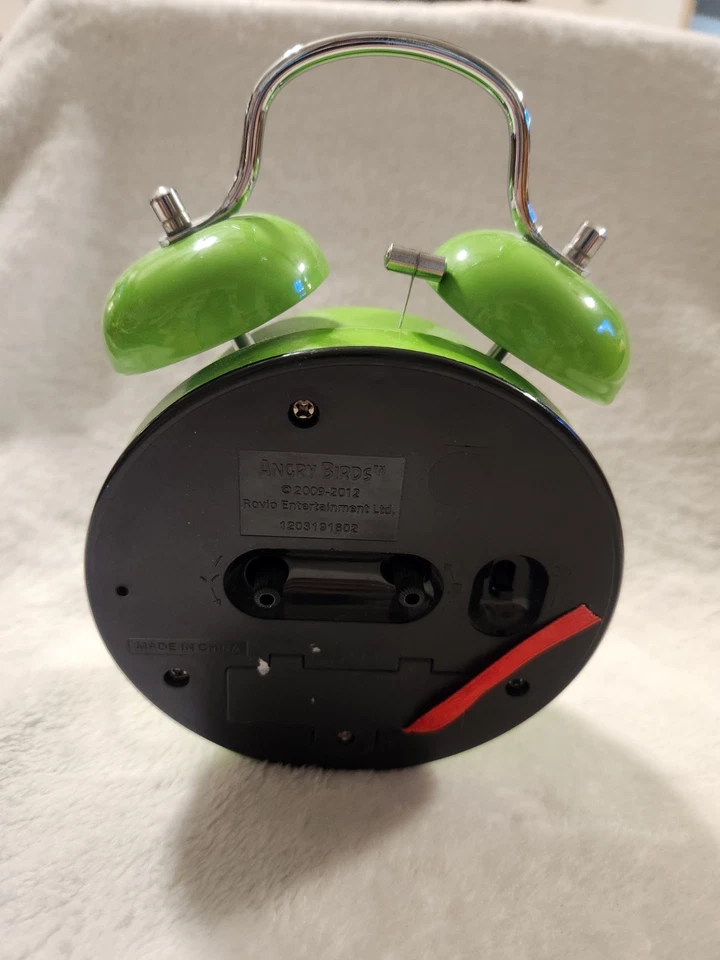  Angry Birds Twin Table Bell Alarm Clock Green Pig for Kids - Image 4 of 4