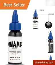 High-Quality 1oz Black Tattoo Ink - Perfect for Lining  Shading Techniques