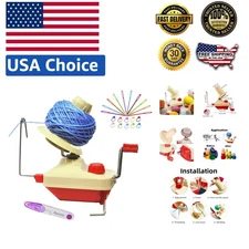 Multi-Functional Yarn Ball Winder with 10 Plastic Needles - Ideal for All Ages