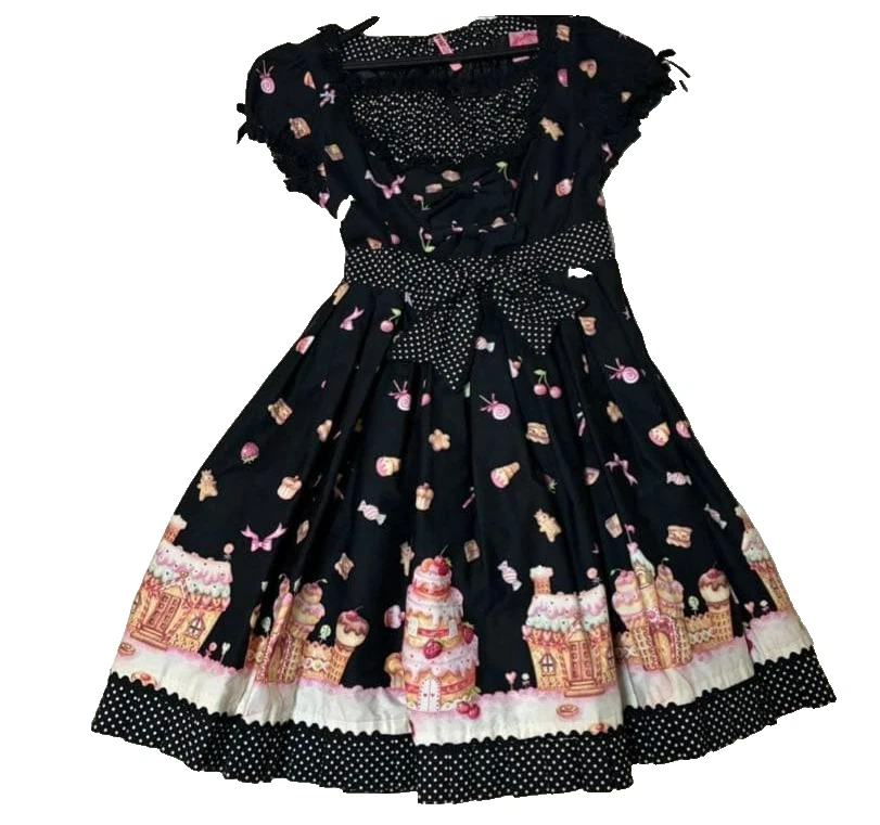 princess polly baby blue dress Kawaii Lolita Embroidered Printed Dress