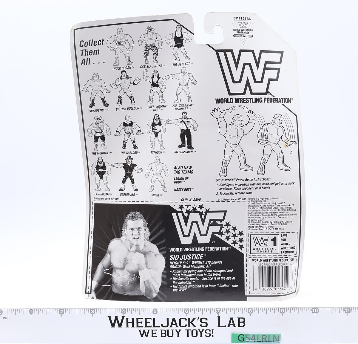 Sid Justice Power Bomb WWF Wrestling 1992 Hasbro Action Figure NEW