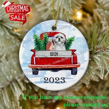 Custom Shih Tzu Ornament, Shih Tzu Christmas Ornament, Shih Tzu Memorial Chri...