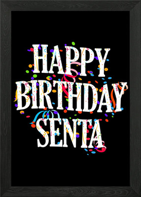 Happy Birthday Senta gerahmtes Wandbild Poster Leinwanddruck Bild