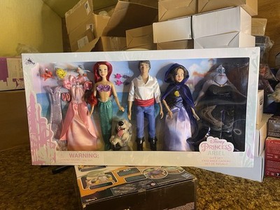 Disney Store Little Mermaid Deluxe Doll Gift Set Ursula Vanessa Ariel Eric Max