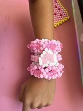 Kandi Pink Rotator Cuff Fidget Bracelet- RAVE- EDM- PLUR- EDC- FESTIVAL New OSFM