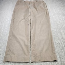 Vintage LL Bean Corduroy Pants Men 36x30 READ Chunky Wale Beige Heavy Cotton