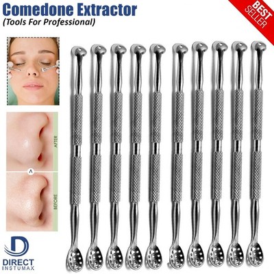 Blackhead Whitehead Pimple Comedone Spot Acne Extractor Remover Kit Popper Tool