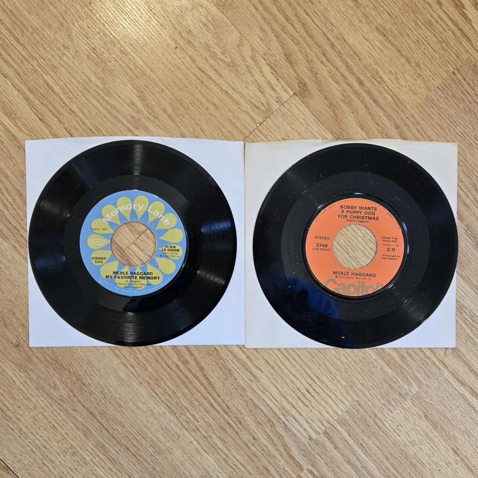 Merle Haggard 45s- Lot Of 2- Big City, If We Make It Through December - Image 2 of 4