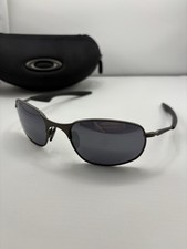 NEW 1998 Oakley A Wire 1.0 Sunglasses Carbon Black Iridium Polarized X-Metal
