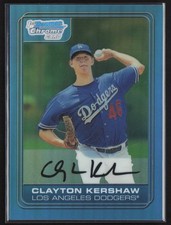 2013 Bowman Platinum #DP84 Clayton Kershaw Blue Refractor Rookie Reprint