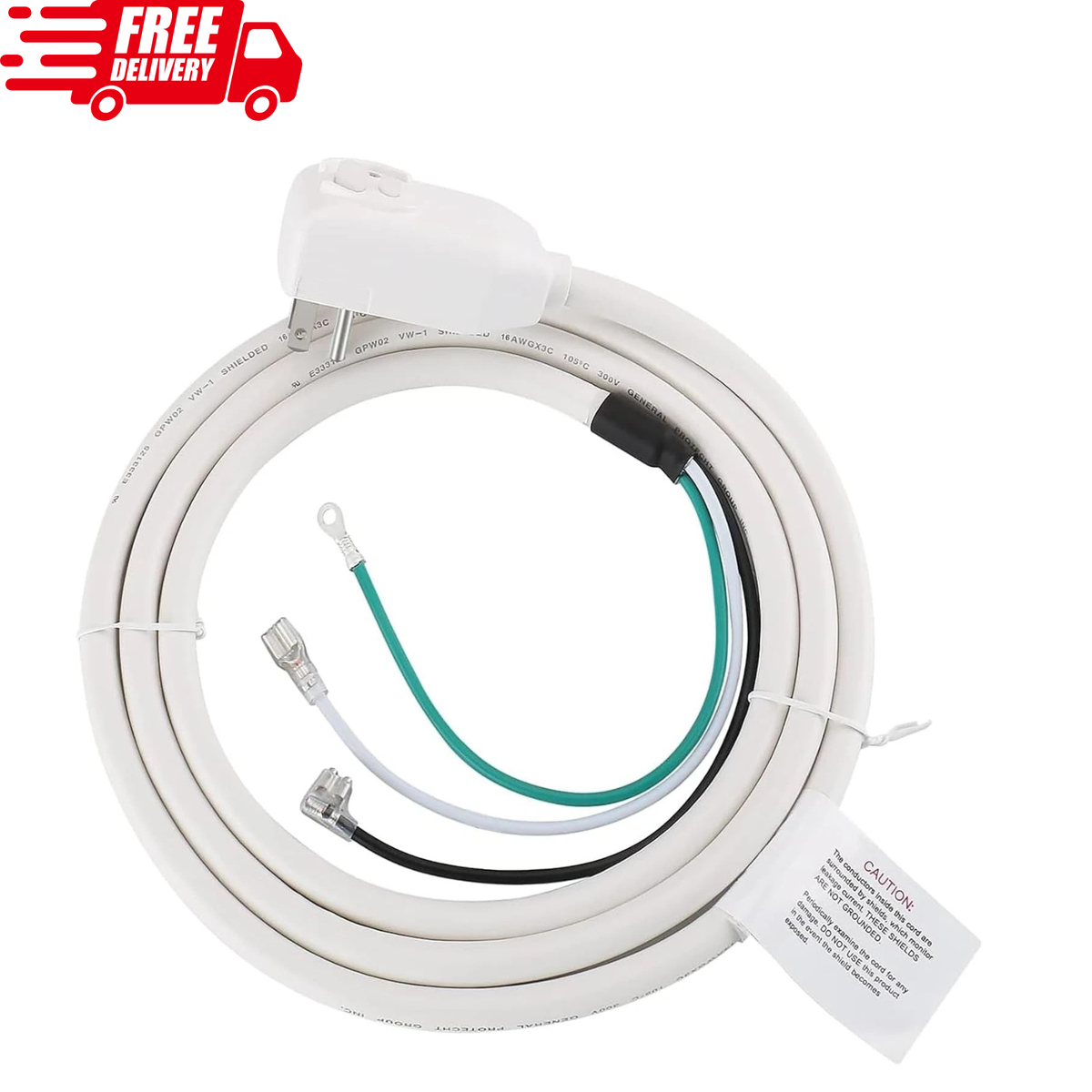 LCDI Air Conditioner Power Cord Plug 120VAC 13Amp 1560W 60Hz UL