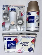 Glade Air Freshener Starter Kit, Spray Refill + 2 Pack Candles Summer Pops Set