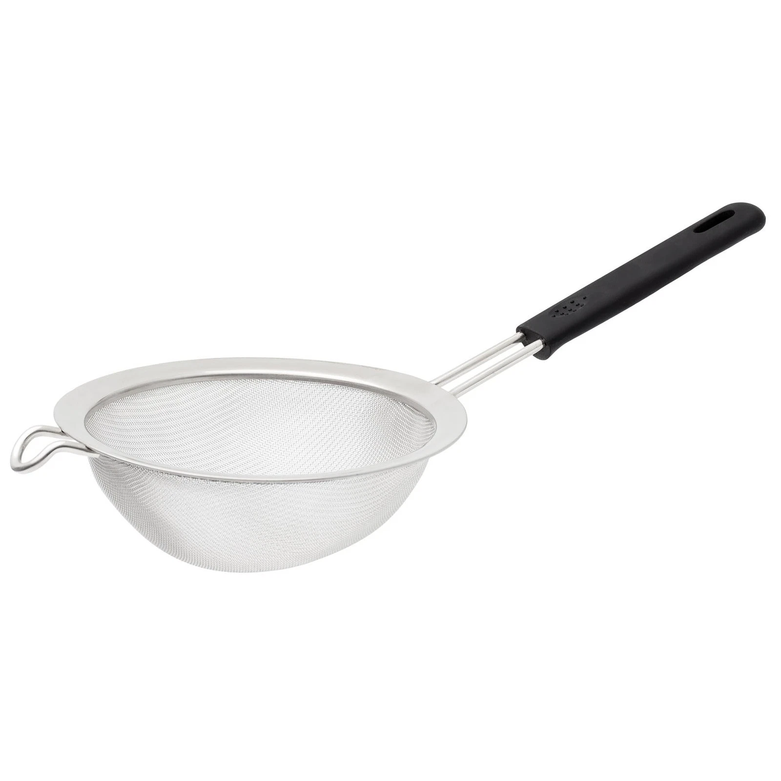 HIC Kitchen Fine Mesh Strainer with Support Handle, Stainless Steel and Silic...