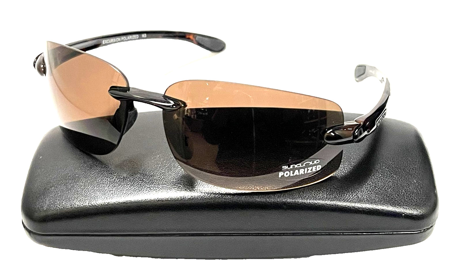 SUNCLOUD EXCURSION Brown Plastic Tortoise Rimless… - image 1