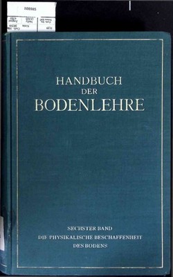 Die Physikalische Beschaffenheit des Bodens. Densch, A.: