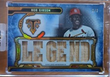 2020 Topps Triple Threads - Relic Legends Bob Gibson #RLC-BG Sapphire /3 (MEM) 