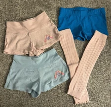 Balera Blue Dancewear booty & Danskin ballet shorts child S & T leg warmers New