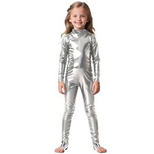 Girls Unitards Long Sleeve Full Body Leotard Turtleneck Bodysuit for Dance Co...