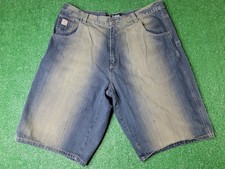 Karl Kani Men's Distressed Denim Shorts Vintage Size 42 Blue 90s Hip Hop Rare
