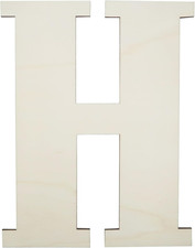 Big Unfinished Wooden Letters for Wall Decor 12 Inch Large Wooden Alphabet Blank