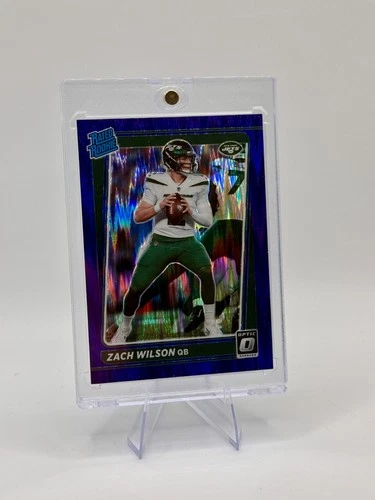 2021 Panini Donruss Optic - Rated Rookie Zach Wilson #202 [Purple Shock Prizm]