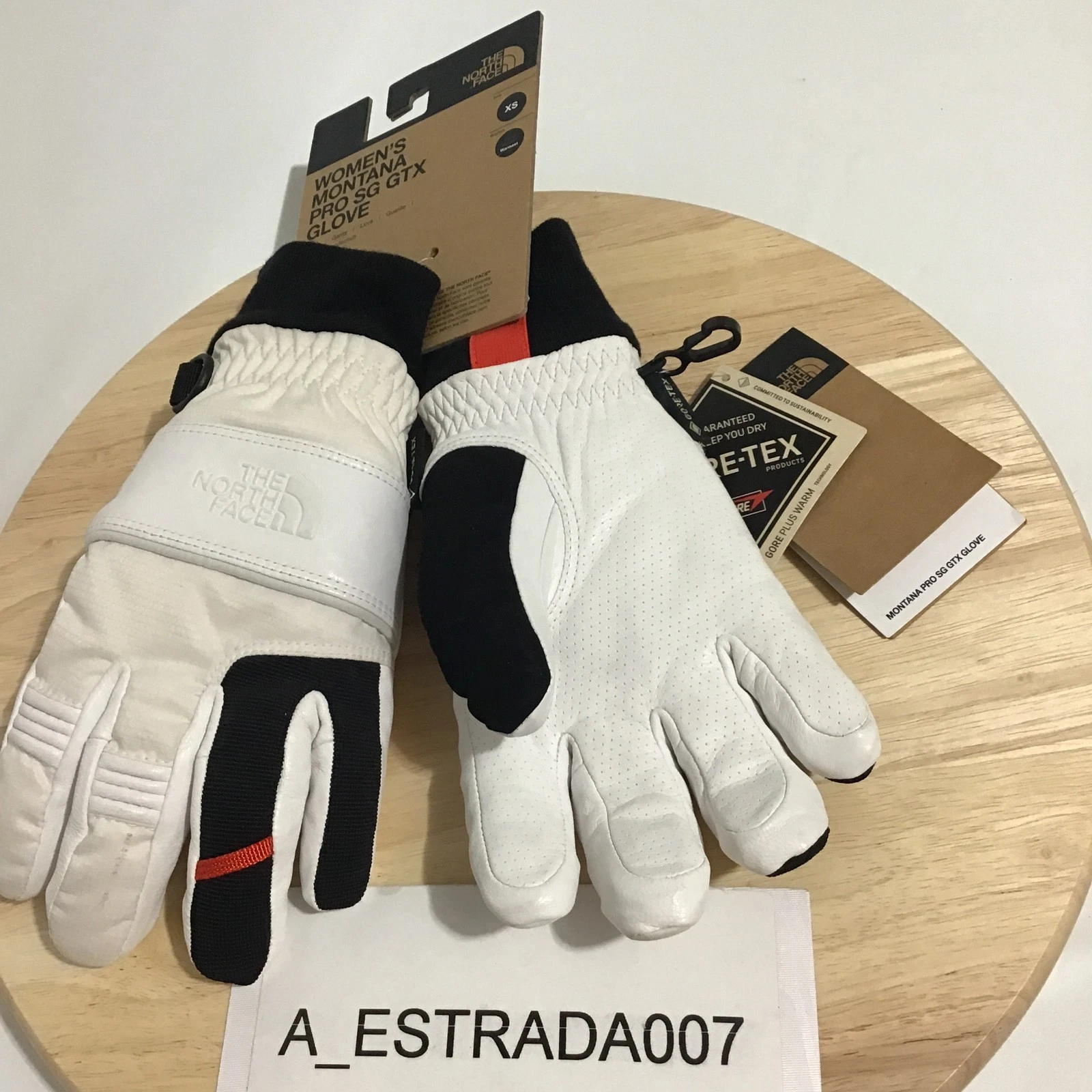 The North Face Montana Pro SG GTX Ski Gloves Gardenia White Women's Size XS