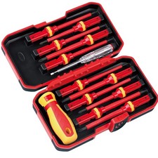 VDE Insulated Electrician Screwdriver Set Pozi Philips Flat Torx Interchangeable