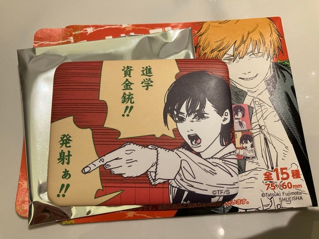 Chainsaw Man China Shanghai Jump Shop Square Can Badge Asa Mitaka