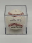 Ken Griffey Sr Signed Rawlings NL Baseball Auto Display Case No COA