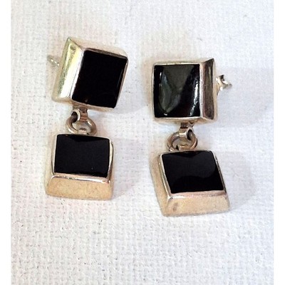 SILPADA OHRRINGE STERLINGSILBER UND ONYX HIMMEL