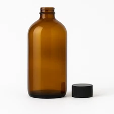 16 oz Amber Glass Bottle with Caps Great for Essential Oil and Perfumes