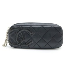 Chanel Cambon Line Multi Pouch Women Black One Size