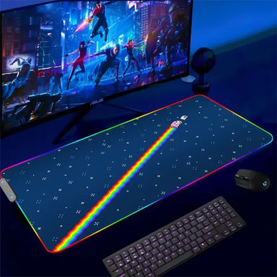 Cartoon N-Nyan Katzen süß für RGB Mauspad Xxl Steelseries Laptop Matte Gaming Mou