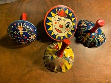 Life of the party antique noisemaker lot of 4 made in USA tin toy circus