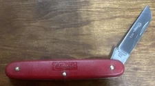 Clauss Stainless Steel USA Single Blade Red Gardener Pocket Knife