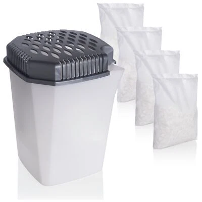 BESTLIVINGS Luftentfeuchter Box + Ausgießer inkl. Granulat Raumentfeuchter Entfeuchter Raum