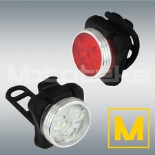 2 Set USB Rechargeable LED Light for Bicycle Front Rear Cycling Lamp