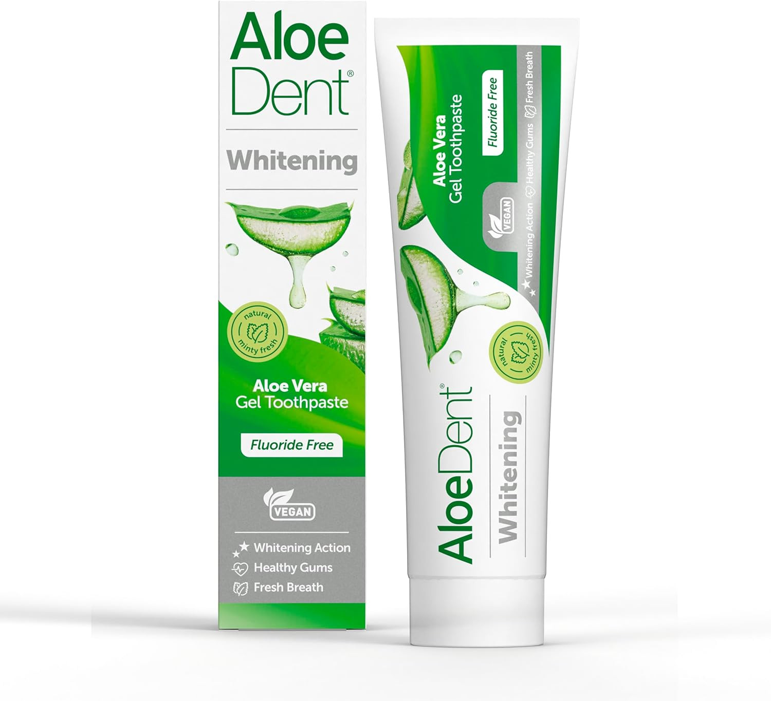 Aloe Dent Whitening Toothpaste 100ml – Fluoride Free, Natural, Vegan, SLS Free
