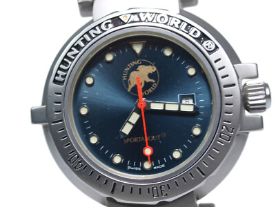 HUNTING WORLD SPORTABOUT Navy Dial Stainless Steel Ladies Watch
