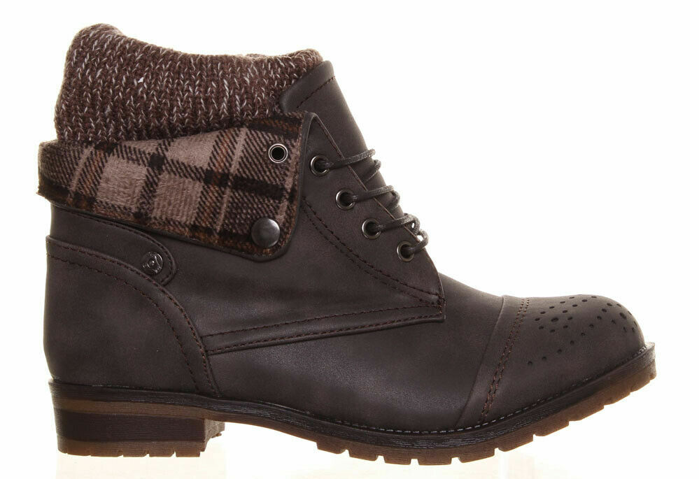 SAOLA Stivaletto donna stringato con dettaglio calza suola buona aderenza e Brogue