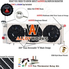 Aluminum Radiator Shroud Fan For 1992-2001 96 1998 Jeep Cherokee Xj 2.5l 4.0l Mt